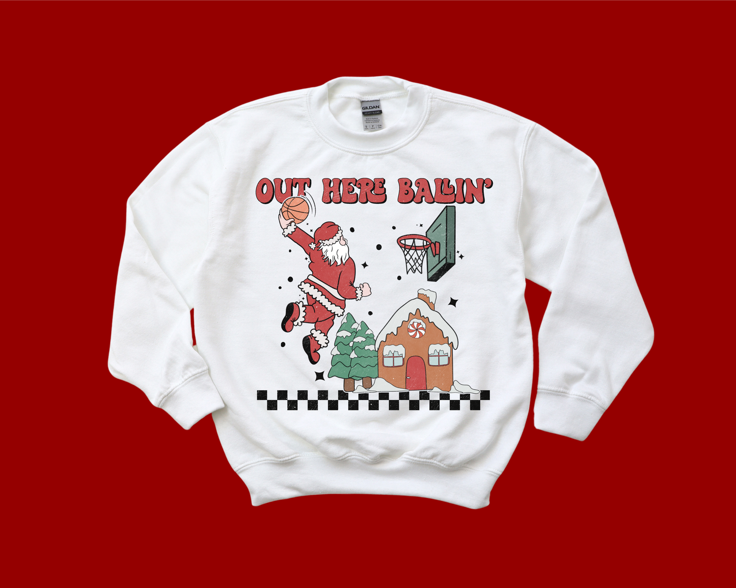 KIDS Ballin' Santa Crewneck Sweatshirt