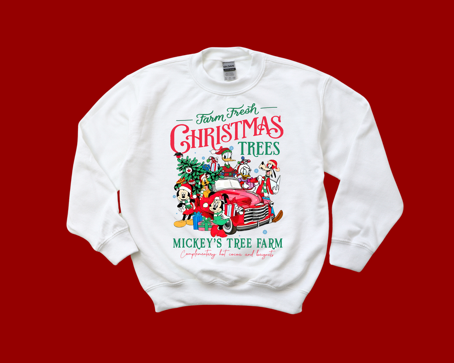KIDS Mickeys Tree Farm Crewneck Sweatshirt