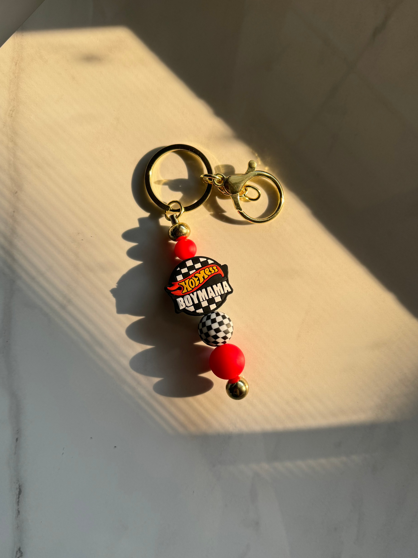 Boy Mama Silicone Keychain