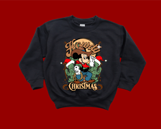 KIDS Howdy Christmas Crewneck Sweatshirt