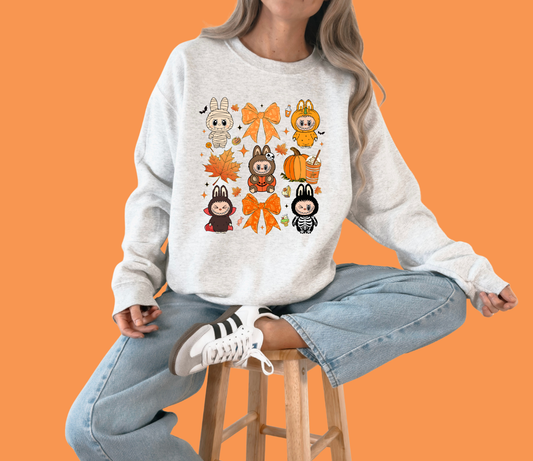 Monster Bows Halloween Crewneck Sweatshirt