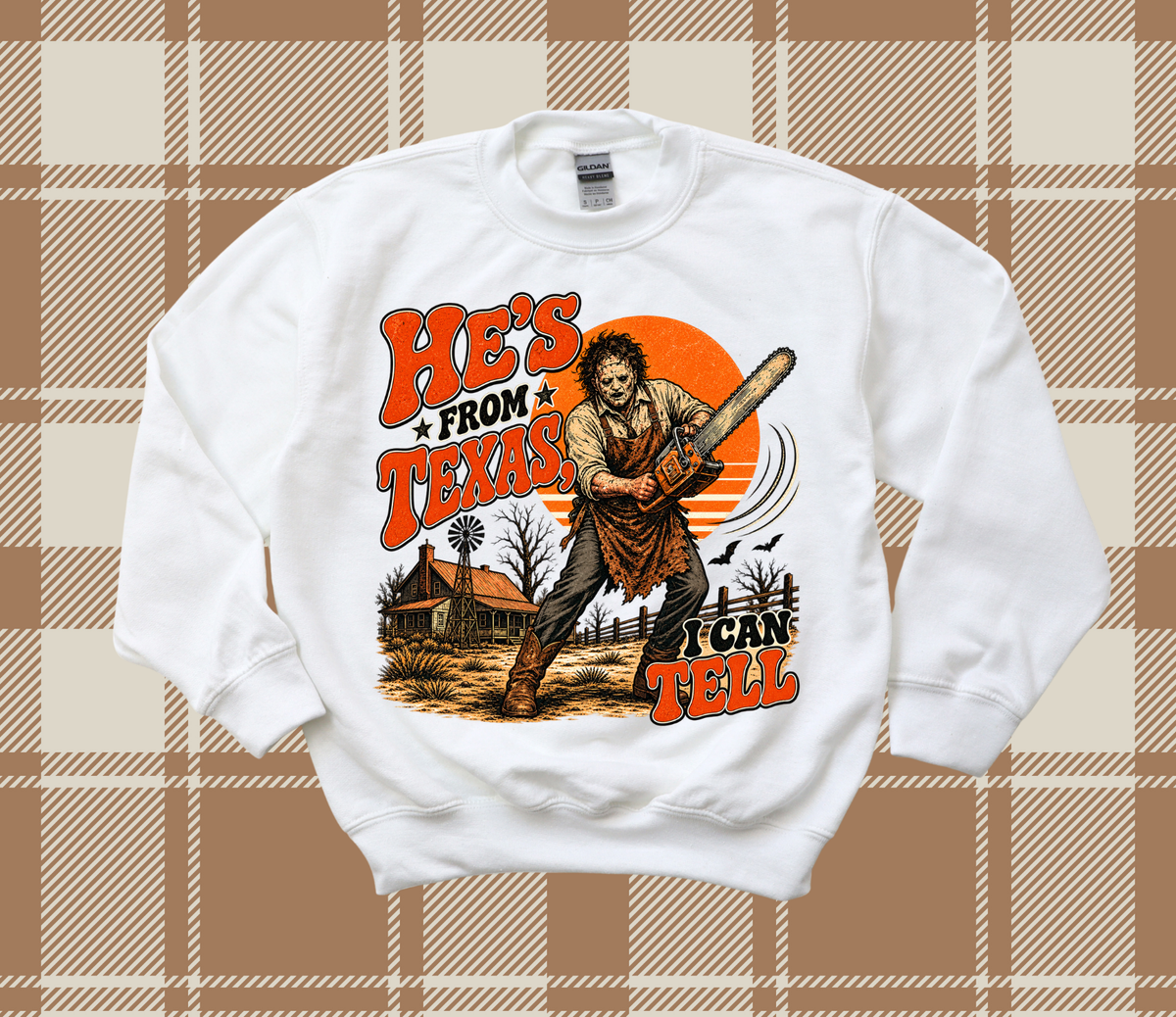 He's From Texas Crewneck Sweatshirt