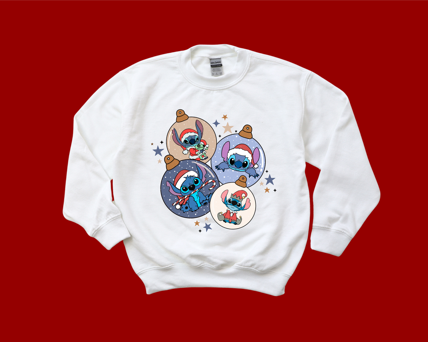 KIDS Stitch Ornaments Crewneck Sweatshirt