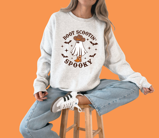 Boot Scootin' Spooky Halloween Crewneck Sweatshirt