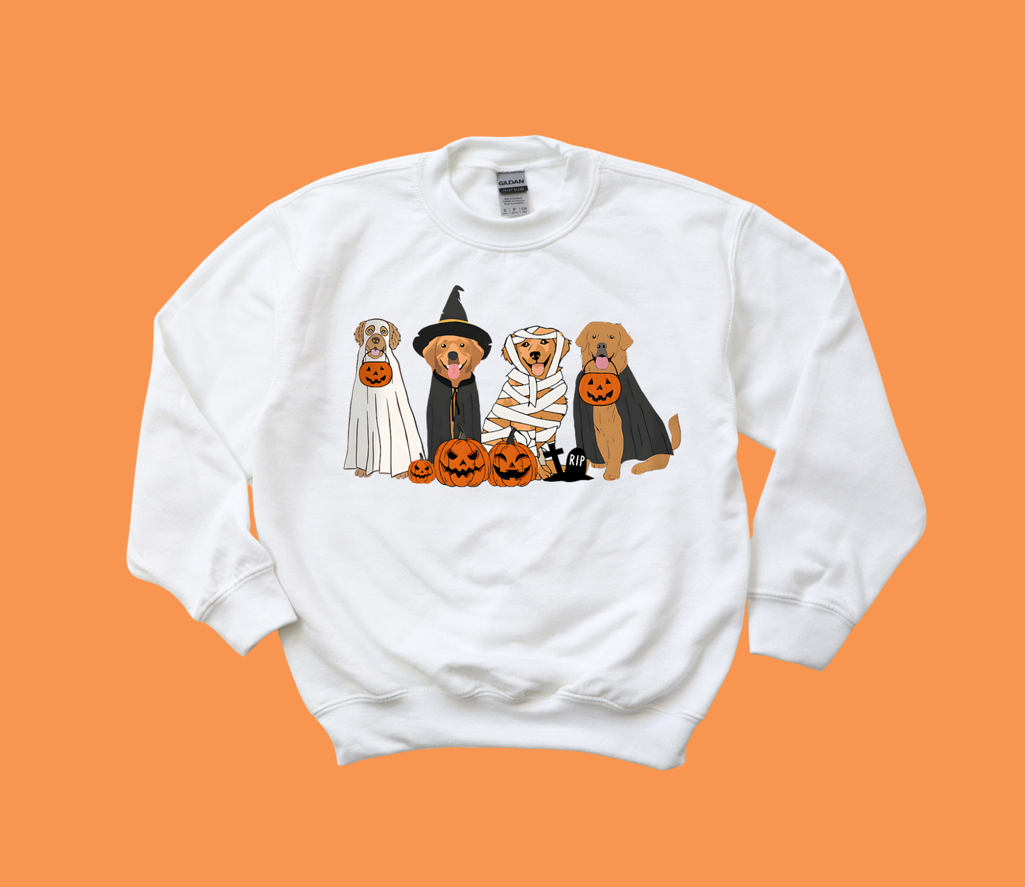 Golden Retriever Halloween Crewneck Sweatshirt