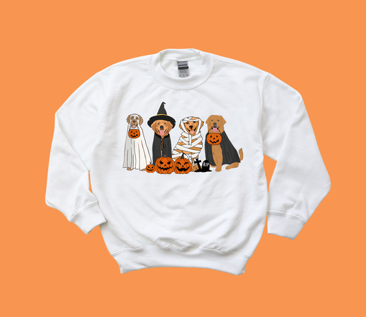 Golden Retriever Halloween Crewneck Sweatshirt