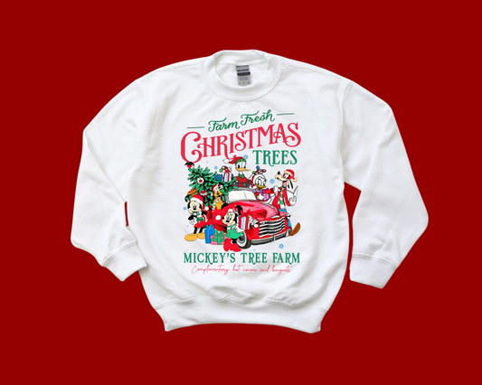 KIDS Mickeys Tree Farm Crewneck Sweatshirt