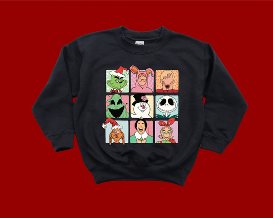 KIDS OG Christmas Characters Crewneck Sweatshirt