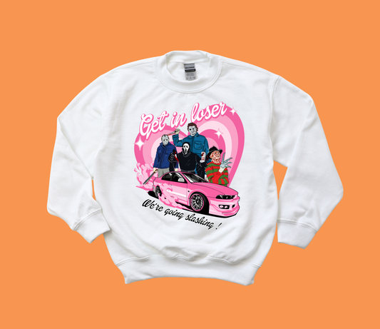 Get In Loser Halloween Crewneck Sweatshirt
