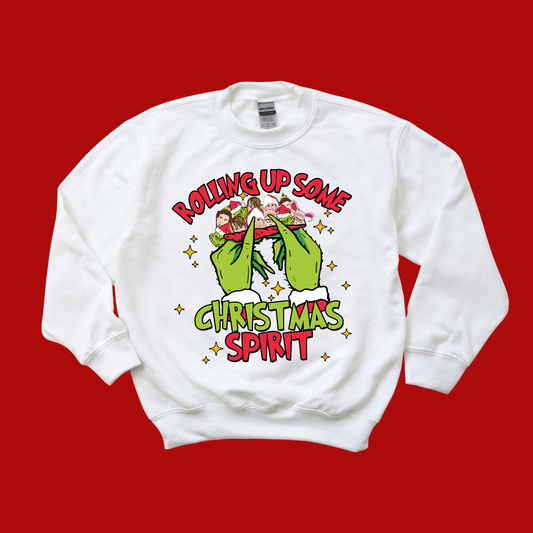 Rolling Up Christmas Spirit Christmas Sweatshirt