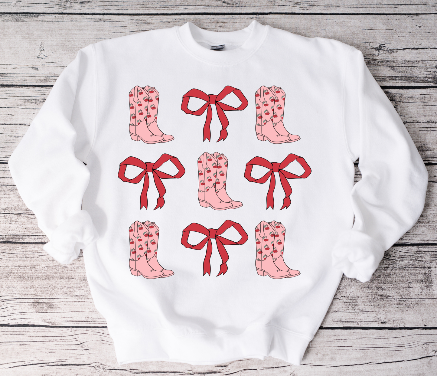 Boots & Bows Valentines Sweatshirt