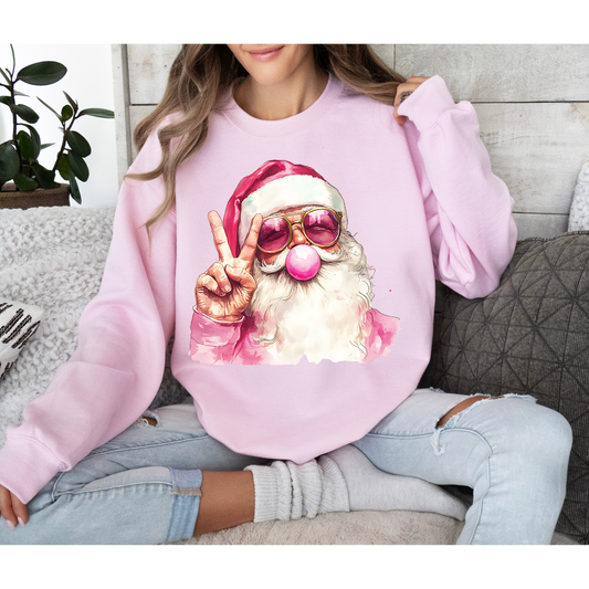 Bubblegum Santa Christmas Sweatshirt