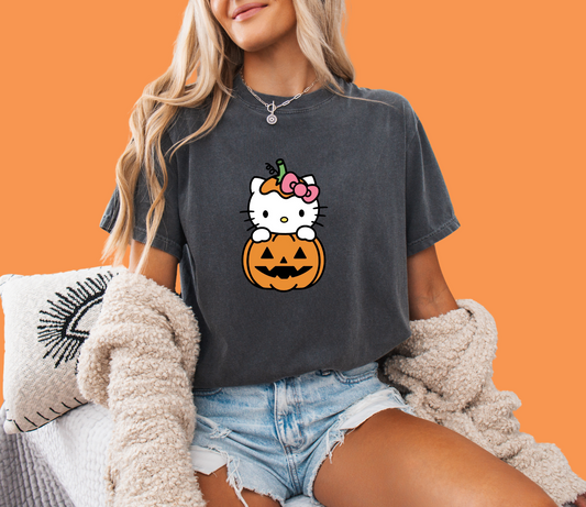 Kitty Pumpkin Halloween Tee