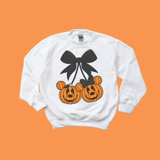 Pumpkin Cherries Halloween Crewneck Sweatshirt