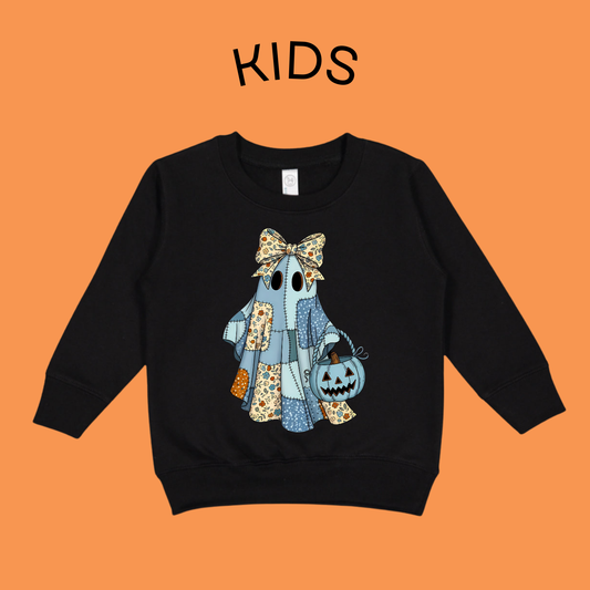 KIDS Halloween Patch Ghost Sweatshirt