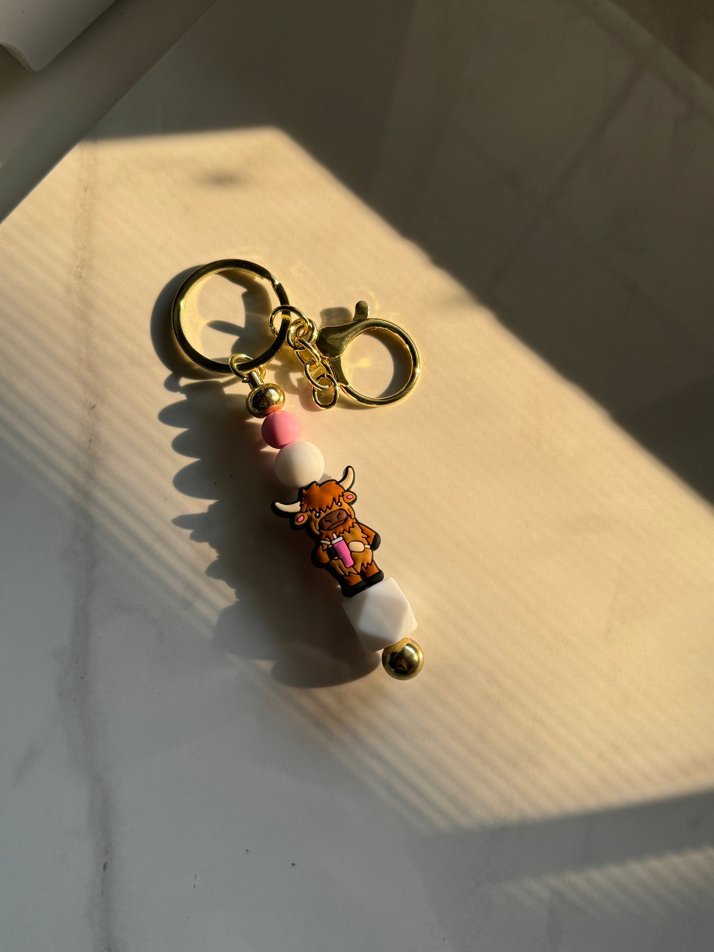 Belt Bag Cow Silicone Keychain